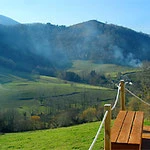 La vue à l'ouest depuis le chalet